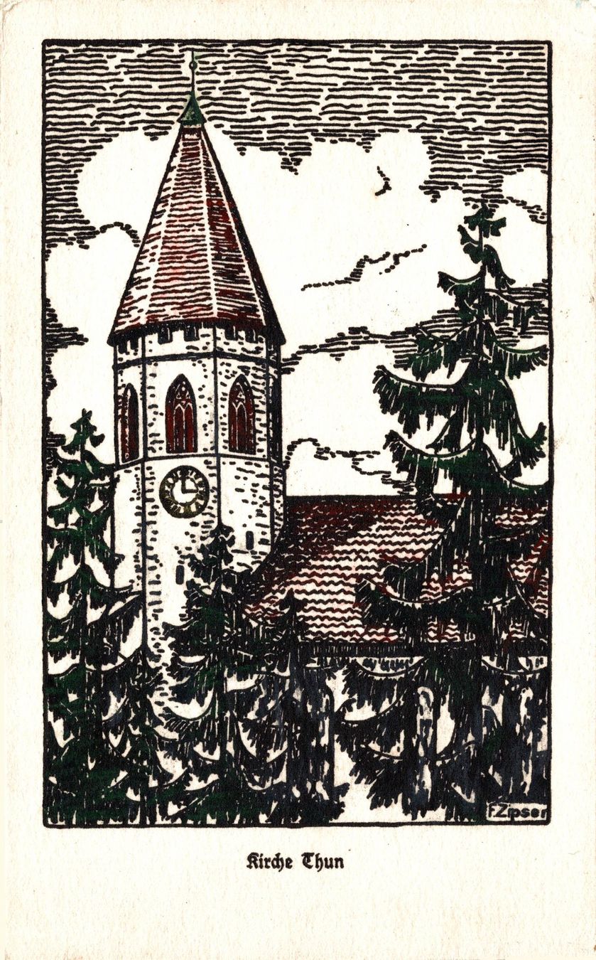 Cartes postales: Kirche Thun – D'occasion à Bronschhofen par Astore