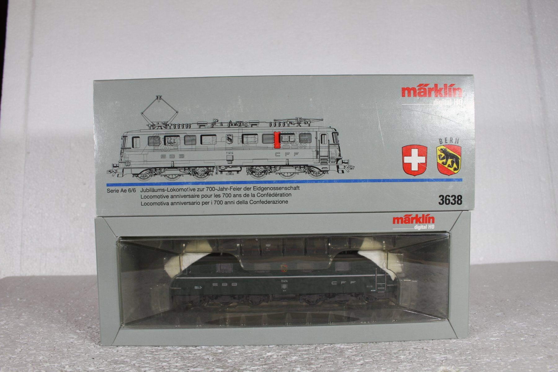Märklin Modellini di ferrovie: Märklin 3638 SBB Ae 6/6 Bern digital – Usato da Triesen venduto da cor_62ts 9