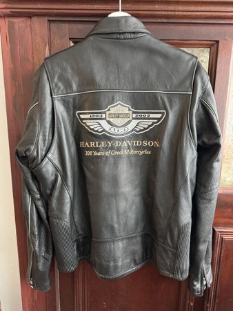 Harley Davidson Racing 100 Jahre Jubiläum Leder Bikerjacke