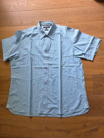 Herren Hemd Tommy Hilfiger kurzarm, Grösse XXL Custom Fit