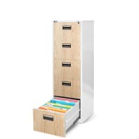 Hängeregisterschrank Karteischrank 162x46x62 - Weiss/Holz