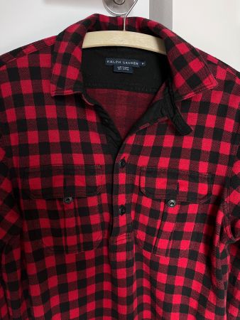 Chemise Ralph Lauren carreaux rouge noir taille M