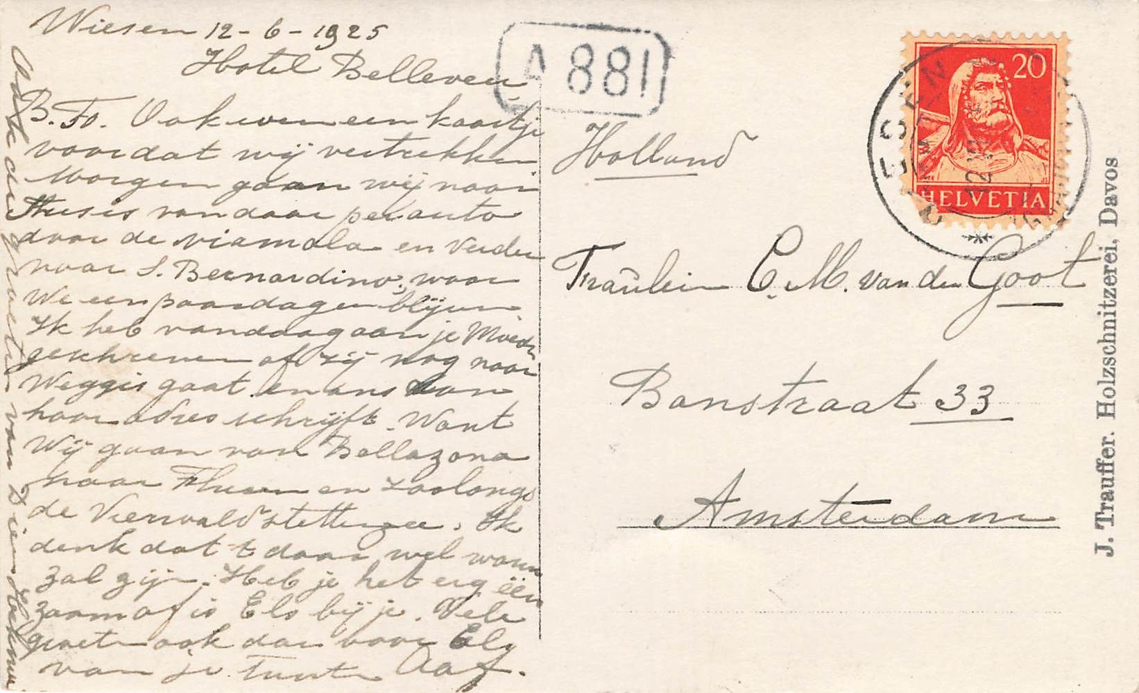 Cartoline postali: Wiesen fussweg station – Usato da Biasca venduto da Blenio71 1
