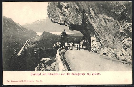 Cartoline postali: Brünig, Haslethal mit Brienzersee von d – Usato da Berlin venduto da bartko-reher