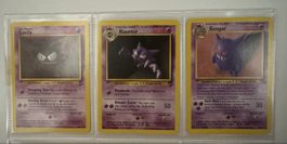 Pokemon cards Gastly Haunter Gengar set 3 cards
