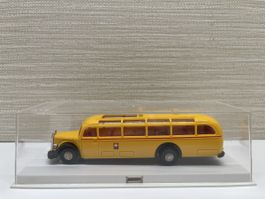 Seltenes Postauto Modell, gelb, in Vitrine, Top Zustand!