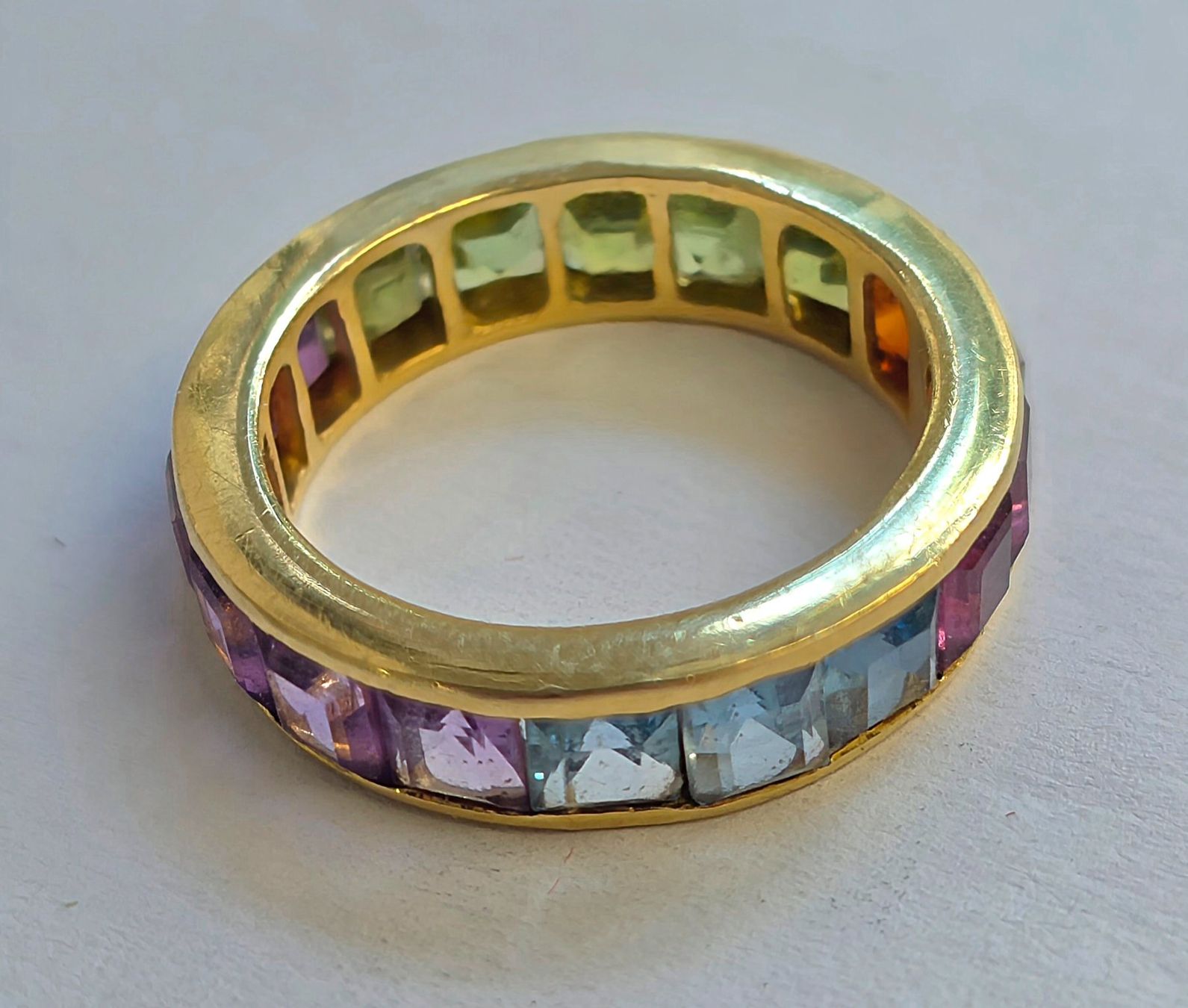 Anelli: Gold Fingerring Rainbow Safire – Nuovo (secondo la descrizione) da Zürich venduto da adriben