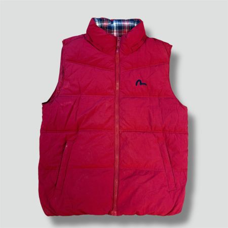 Evisu red vintage vest Gilet winterjacke japan retro