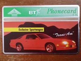 Telefonkarte British Telecom Sportwagen 5000 Ex ungebraucht