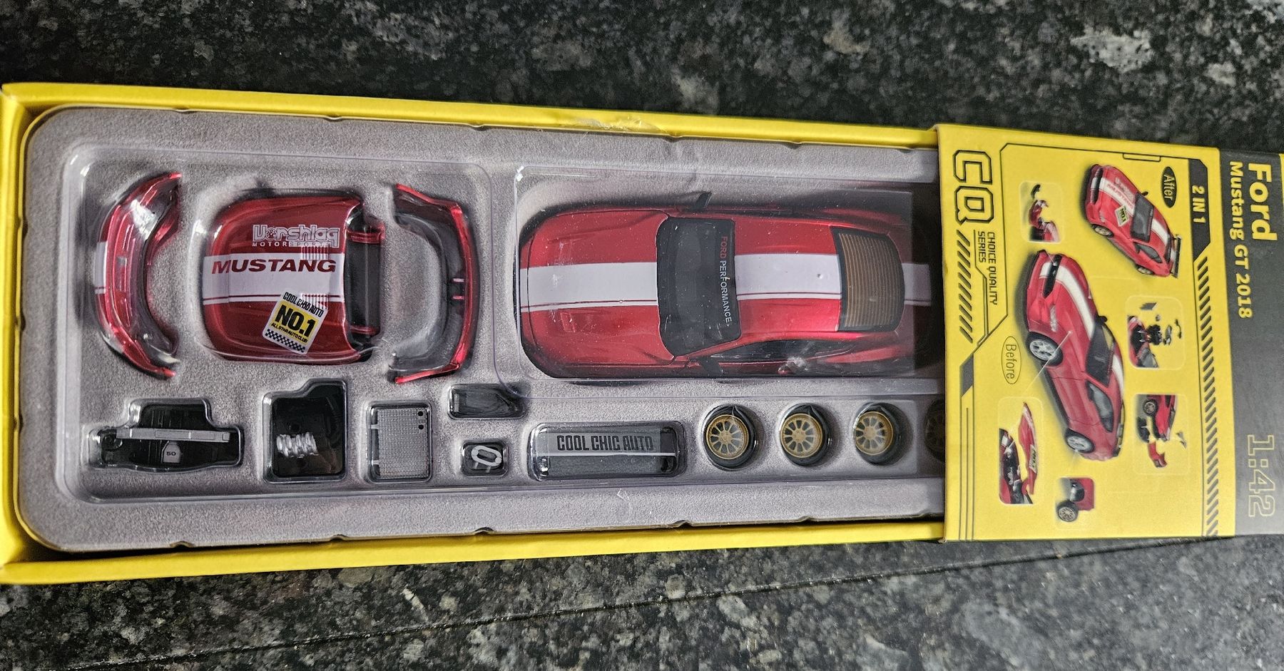 Ford Modellini d'auto: Ford Mustang GT 1:42 – Nuovo e nell'imballaggio originale da Kaiseraugst venduto da Carkos 3