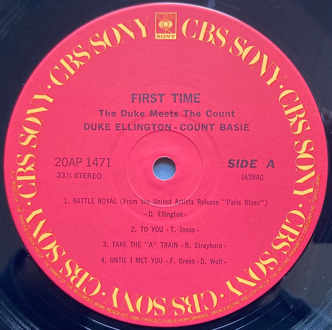 Schallplatten: DUKE ELLINGTON AND COUNT BASIE - FIRST TIME! THE COUNT MEET – Gebraucht aus Poliez-Pittet von Newtown-Records 3