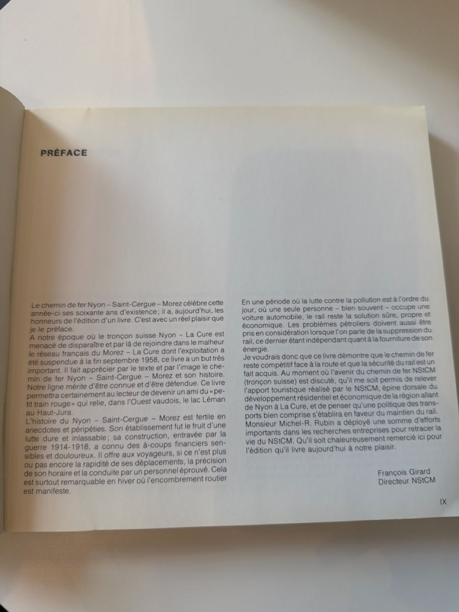 Bücher: Le chemin de fer Nyon - St-Cergue - Moret – Gebraucht aus Genève von ary_c8tx 1