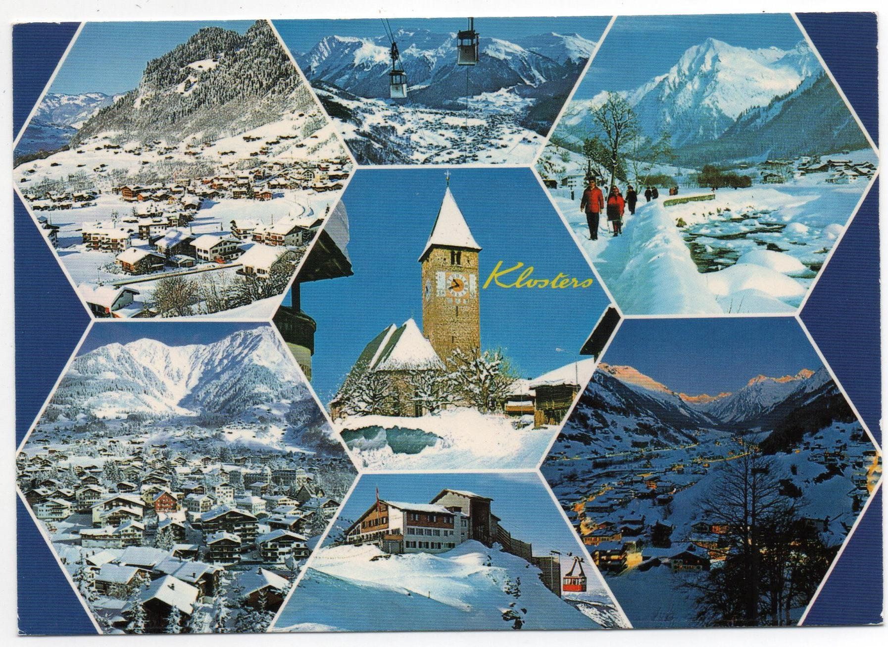 Cartoline postali: 2 x AK KLOSTERS – Usato da Jona venduto da philajona 1