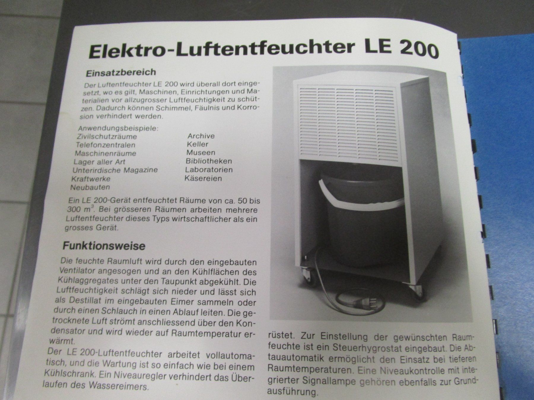 Déshumidificateurs: Elektro-Luftentfeuchter LE 200 – D'occasion à Rapperswil SG par Ralphy 4