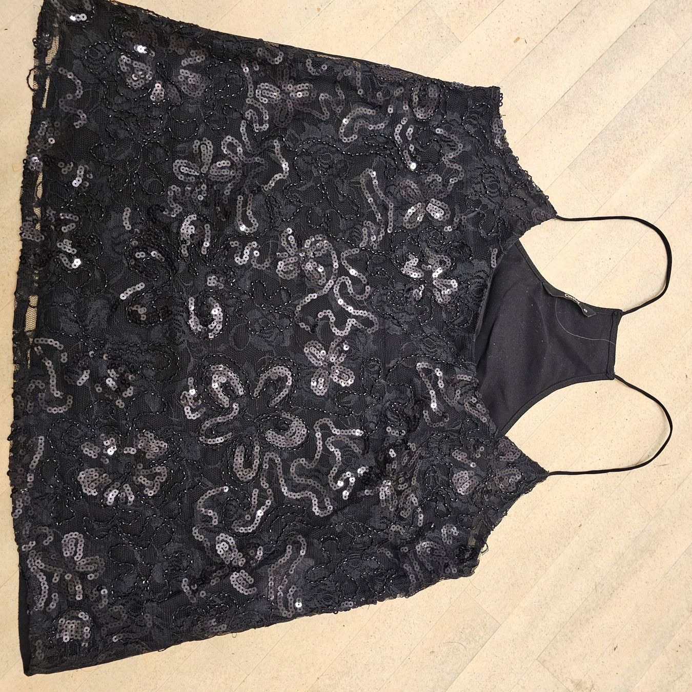 T-shirt: ENDET..Sommer Top,  schwarz glitzer Gr. 40Party – Nuovo (secondo la descrizione) da wolfhalden venduto da 46464646