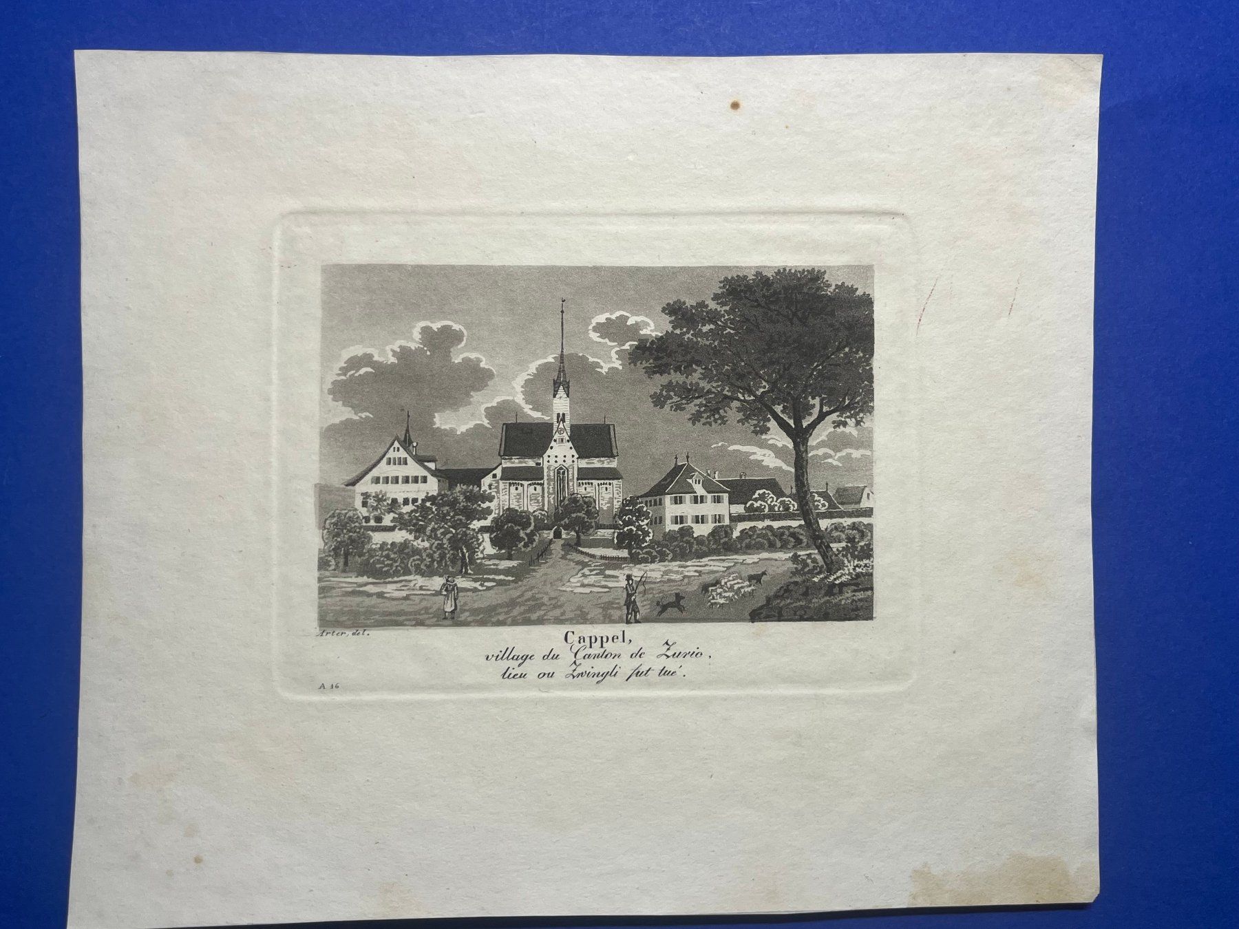 Incisioni: CAPPEL - Kappel a.A. - Originalstich - Arter – Usato da Fällanden venduto da huk46 1