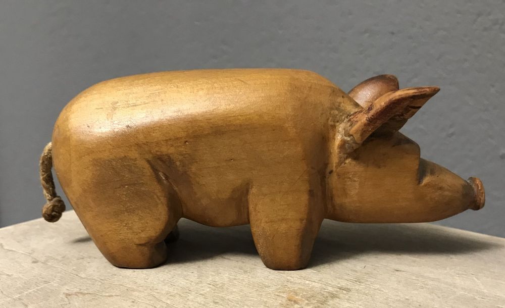 Holz Tier geschnitzt Schwein Sau Säuli antik | Kaufen auf Ricardo