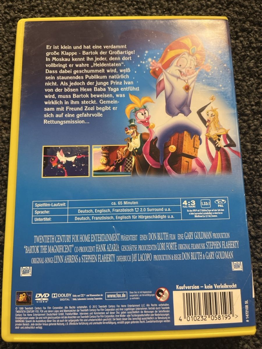 Tutti i DVDs: Bartok der Grossartige (21770) – Usato da Ruswil venduto da jan_bxl5 1