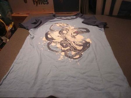 T-Shirt ca. Grösse 134 - 140, blau, Aufdruck