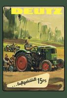 Blechschild-DEUTZ TRAKTOR 15 PS LUFTGEKÜHL AUF DEM FELD