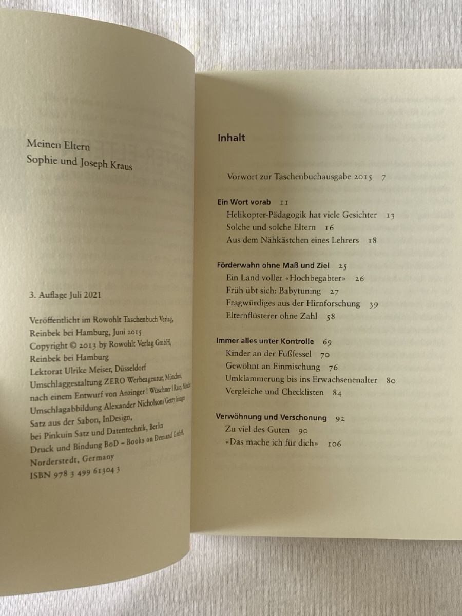 Livres: Buch Hellikoptereltern – D'occasion à Möhlin par ser_85rz 2
