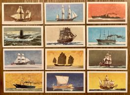 1970 - 12 Vintage THE SAGA OF SHIPS Sammelbilder England