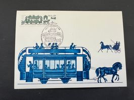 Russland Max. Karte 1981 Pferdetram gest. (E1545)