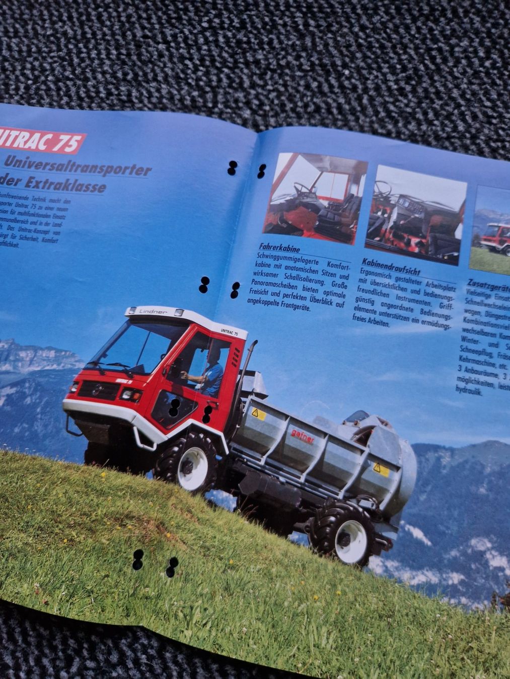 Lindner Trattori: Original Prospekt Lindner Transporter Unitrac 75 – Usato da Dürnten venduto da Bachtel84 1