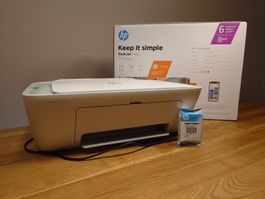 HP DeskJet 2722e Drucker – Wie neu in OVP + Extra Patrone