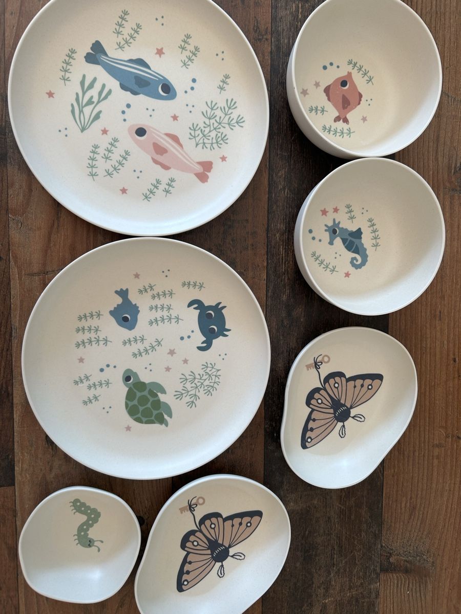 Piatti: 7-piece children's tableware set with animal print – Usato da Zürich venduto da mar_d7zz