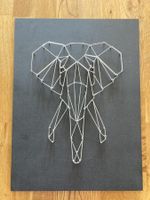 String Art Schönes Elefanten Fadenbild 40 cm x 30 cm