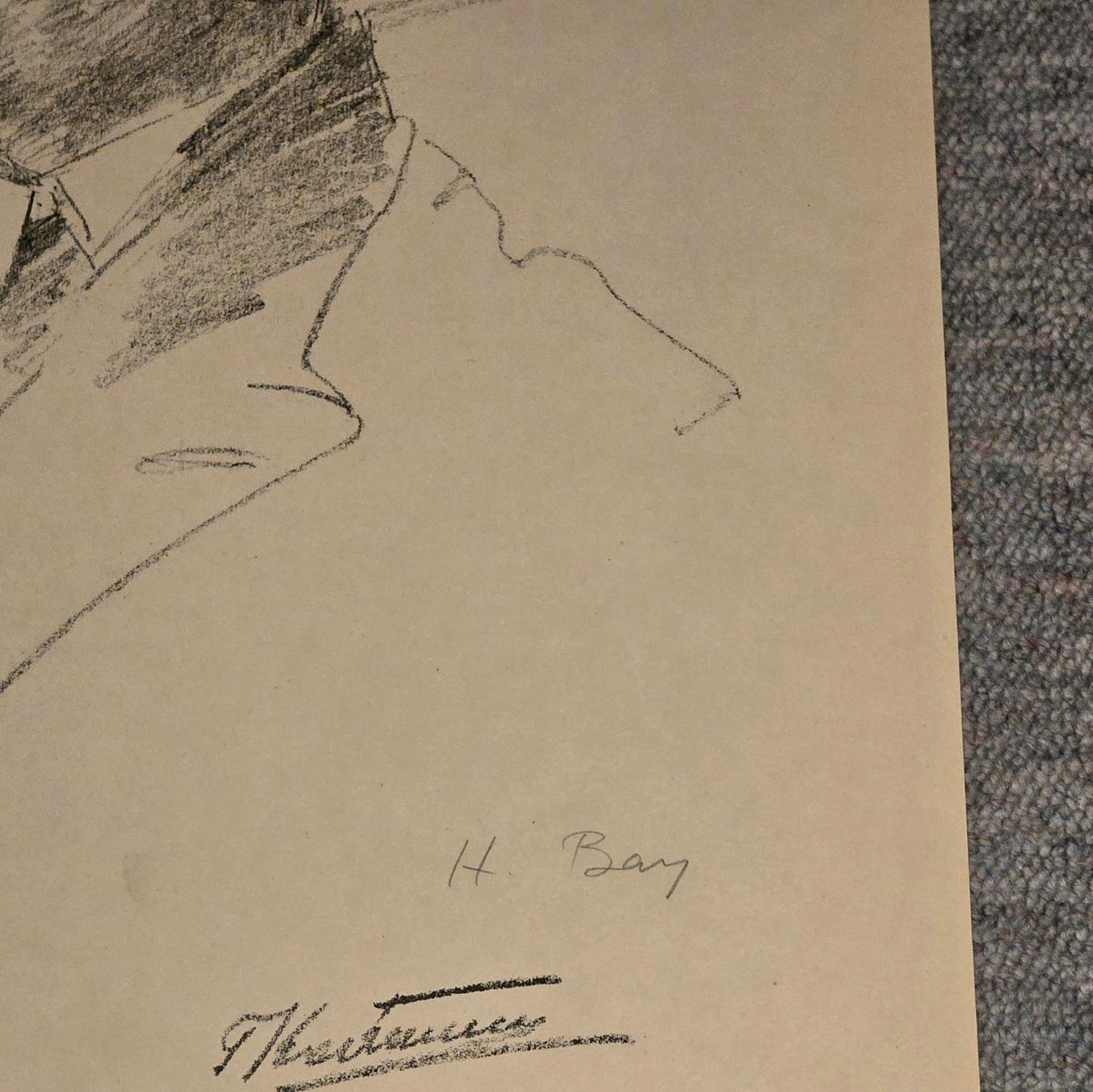 Grafica & Litografie: Hanni Bay - Lithographie "Porträt" - handsigniert – Usato da Reinach BL venduto da Pendling 2