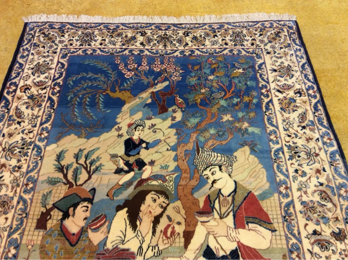 Tappeti: Persischer Orientteppich, Isfahan Bildteppich! N 375 – Usato da Zürich venduto da Hemmat 3