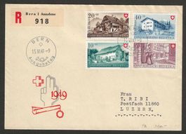 1949 : Pro Patria Serie auf illustr. FDC (P2) KP 300.--
