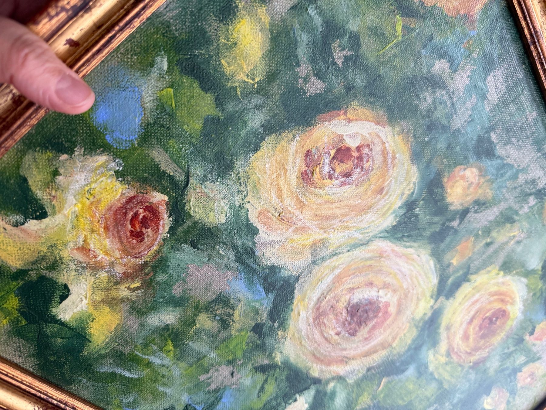 Dipinti: Original Acryl Gemälde Rosen - mit Rahmen , sofort bereit – Nuovo e nell'imballaggio originale da Schöftland venduto da M.B.Dudart 6
