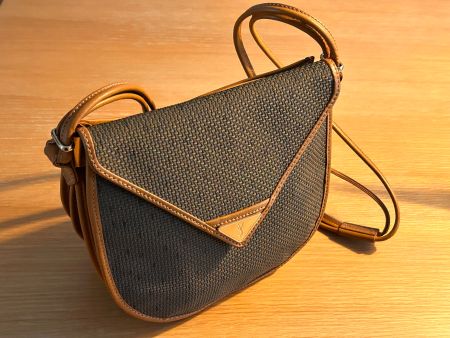 YSL Yves Saint Laurent double saddle canvas Tasche SALE top