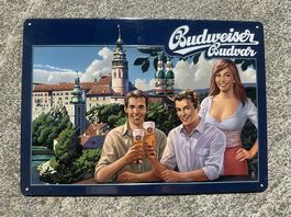 Budweiser Werbeschild Blech