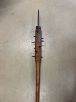 Streitkolben, Mittelalterliche Kriegskeule mit Nagel, Holz
