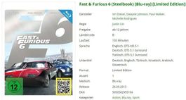 Fast & Furious 6 (Steelbook) [Blu-ray] [Limited Edition]