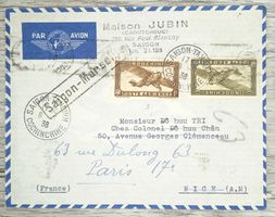 TR102 Enveloppe + Timbre Indochine 1938 Theme Aviation RARE