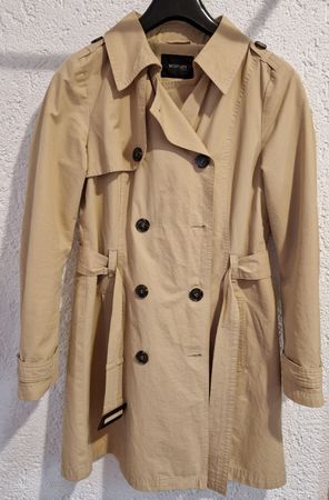 Trench-coat beige classique mi-saison