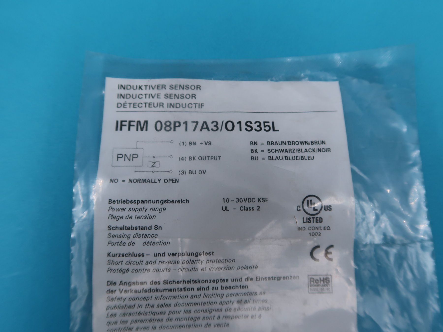 Componenti elettronici: Baumer Induktiver Sensor IFFM 08P17A3/01S35L 10157206 – Nuovo e nell'imballaggio originale da Lömmenschwil venduto da ritalin01