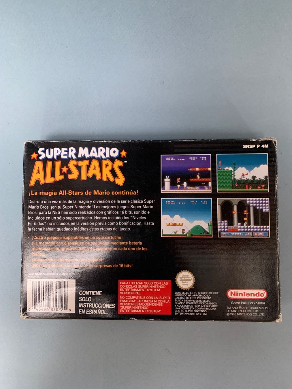 Nintendo Giochi: SNES / Super Mario All-Stars / Spanische Version – Usato da Kölliken venduto da sergesellsretro 1