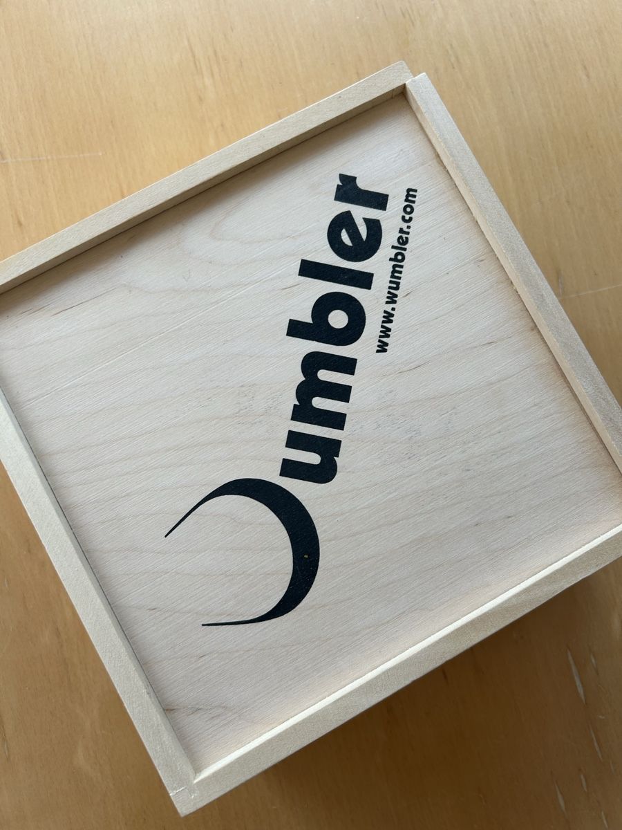 Bicchieri: WUMBLER Mini Holzbox mit 4 Gläsern – Nuovo (secondo la descrizione) da Mörigen venduto da Knopf63