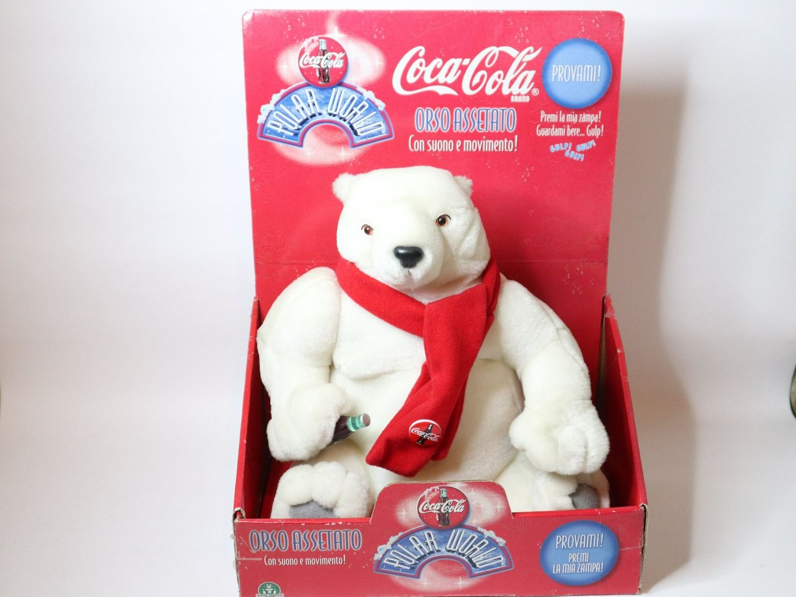 Statuette: 1999 Coca Cola Eisbär mit Bewegung und Geräusch Werbefigur – Nuovo (secondo la descrizione) da Eschenbach SG venduto da Astalavista
