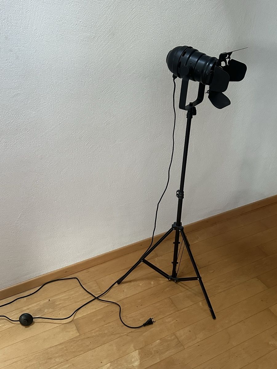 Lampes: Industrielle Stehleuchte schwarz  – D'occasion à Muttenz par Pinotmus