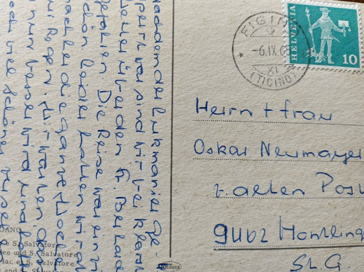 Ansichtskarten: Ansichtskarte Gandria 1965 – Gebraucht aus Wildhaus von Hukwildhaus 2