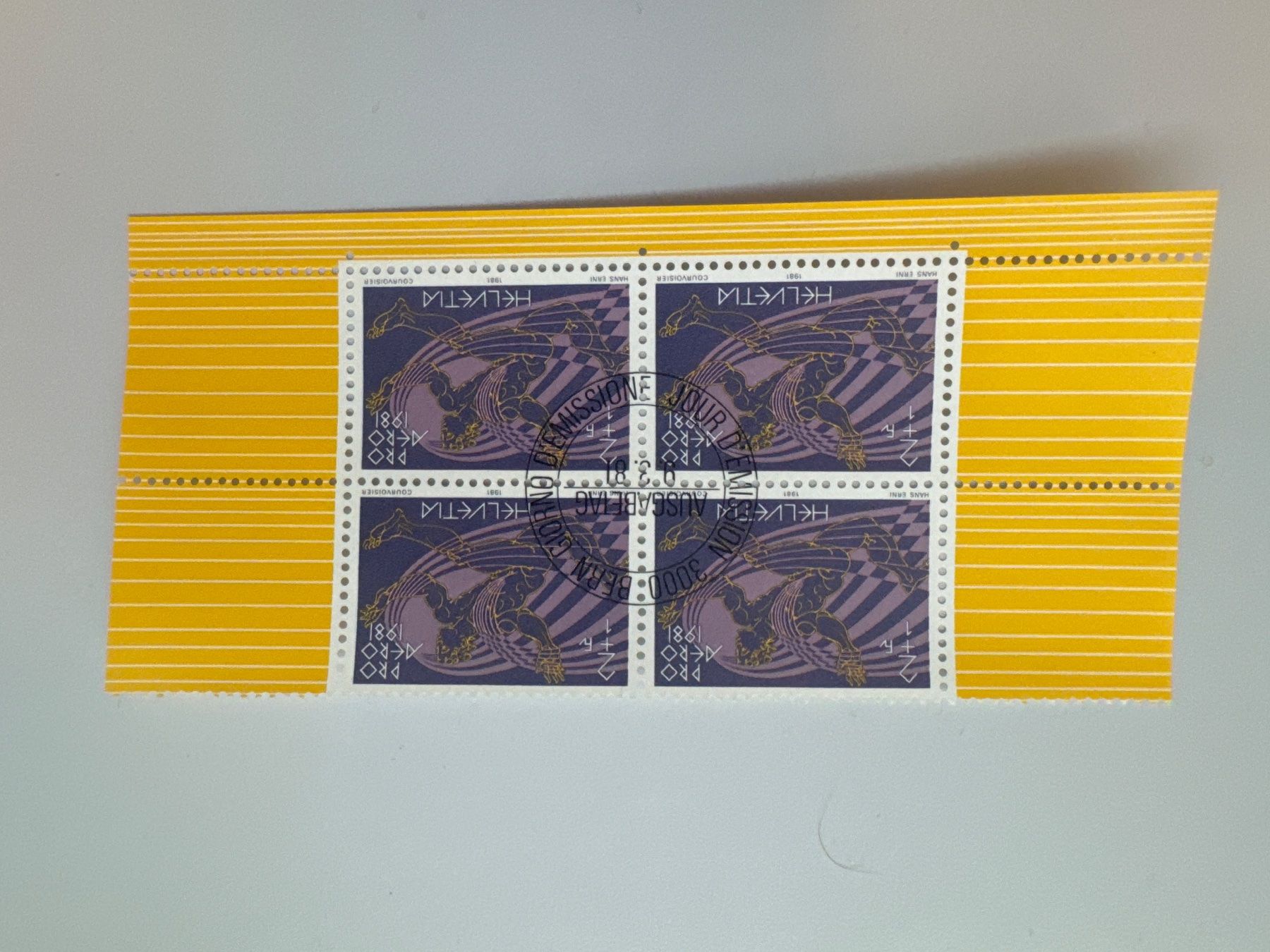 Tutti i francobolli: 1981, Pro Aero, ET Stempel – Usato da Küssnacht am Rigi venduto da POSTOMASTER