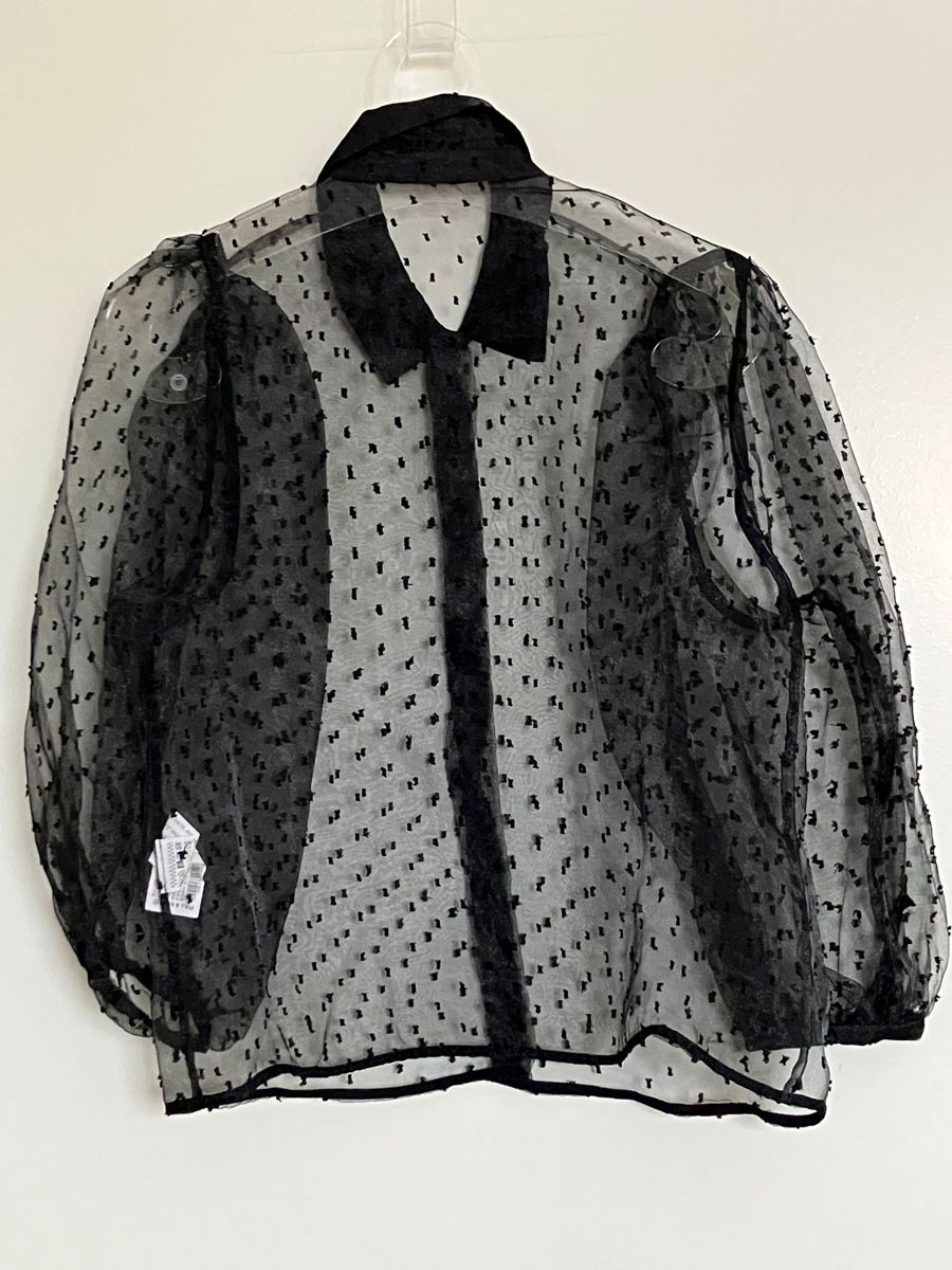 Pull&Bear Camicette: Chemise transparente noire Pull&Bear taille M neuve – Nuovo e nell'imballaggio originale da Vuadens venduto da Nina11 1