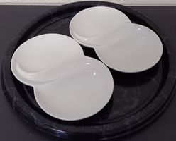 SET AN 2 *APERO - SCHALEN* WEISS/CA. 13 X 21/H 2.5CM/TIPTOP
